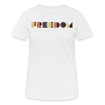 liberté - T-shirt respirant Femme - blanc - Devant - AI Model Female 172 dark (172cm)