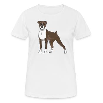 boxeur - T-shirt respirant Femme - blanc - Devant - AI Model Female 172 dark (172cm)