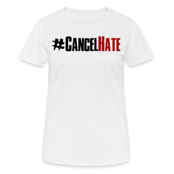 Mettre fin à la haine - T-shirt respirant Femme - blanc - Devant - AI Model Female 172 dark (172cm)