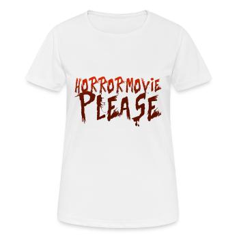 Film d'horreur - T-shirt respirant Femme - blanc - Devant - AI Model Female 172 dark (172cm)
