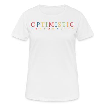 Optimist - Frauen T-Shirt atmungsaktiv - Weiß - Vorne - AI Model Female 172 dark (172cm)