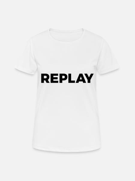 REPLAY - Women's Breathable T-Shirt - white