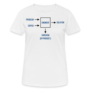 Ingenieur - Frauen T-Shirt atmungsaktiv - Weiß - Vorne - AI Model Female 172 dark (172cm)