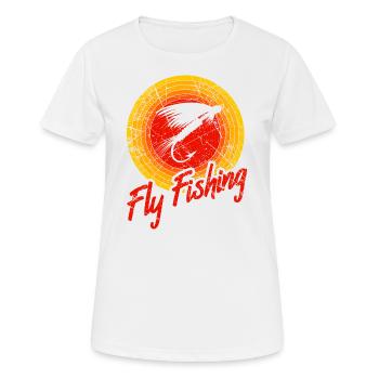 Fly fisherman Fly trout fisherman - Women's Breathable T-Shirt - white - Front - AI Model Female 172 dark (172cm)