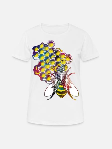 Bee and honey #bee #honey - Women's Breathable T-Shirt - white