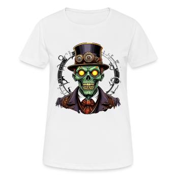 halloween steampunk zombie - Women's Breathable T-Shirt - white - Front - AI Model Female 172 dark (172cm)