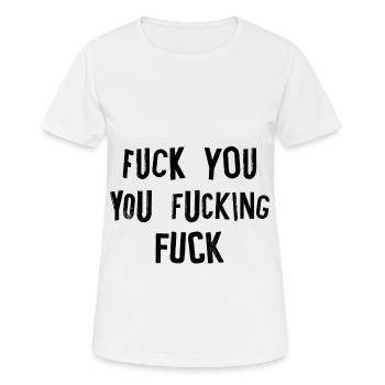 Baise toi baise baise - T-shirt respirant Femme - blanc - Devant - AI Model Female 172 dark (172cm)