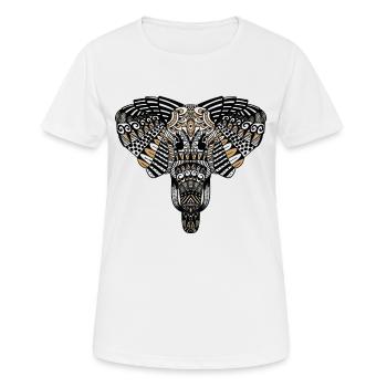 Elefant Mandala perfekte Geschenkidee - Frauen T-Shirt atmungsaktiv - Weiß - Vorne - AI Model Female 172 dark (172cm)