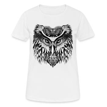 Owl Eagle owl owl drawn - Women's Breathable T-Shirt - white - Front - AI Model Female 172 dark (172cm)