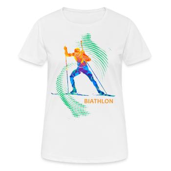 Biathlon Sport Sport Sports d’hiver - T-shirt respirant Femme - blanc - Devant - AI Model Female 172 dark (172cm)