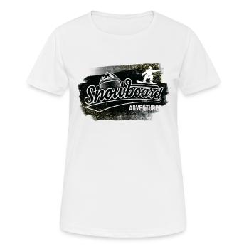 Snowboard Adventures Winter Sports Snow - Women's Breathable T-Shirt - white - Front - AI Model Female 172 dark (172cm)