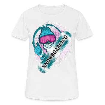 Snowboard Snowboard Sports d’hiver - T-shirt respirant Femme - blanc - Devant - AI Model Female 172 dark (172cm)