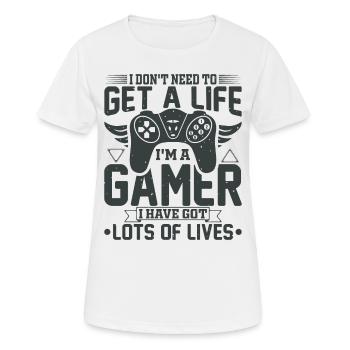 Gamer gaming gaming computer game controller - Women's Breathable T-Shirt - white - Front - AI Model Female 172 dark (172cm)