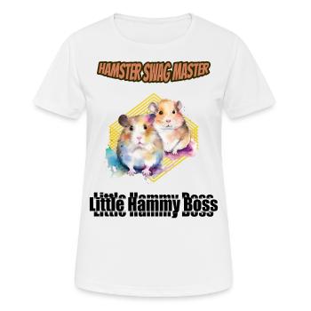 Hamster Nager Haustier Aquarell Geschenk - Frauen T-Shirt atmungsaktiv - Weiß - Vorne - AI Model Female 172 dark (172cm)