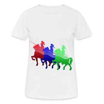 Chevaliers médiévaux de couleur - T-shirt respirant Femme - blanc - Devant - AI Model Female 172 dark (172cm)