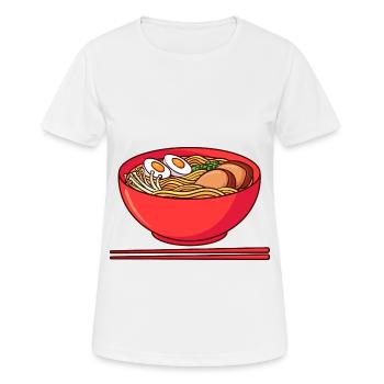 Chemise Ramen Design Kawaii Art - T-shirt respirant Femme - blanc - Devant - AI Model Female 172 dark (172cm)