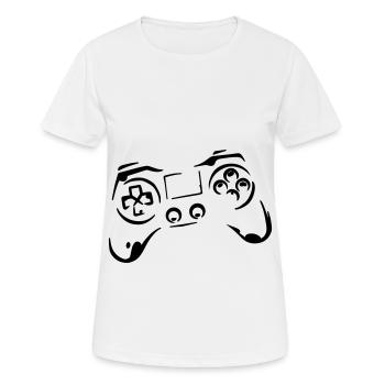 Game Over Zocker Shirt - Frauen T-Shirt atmungsaktiv - Weiß - Vorne - AI Model Female 172 dark (172cm)