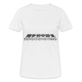 Piano - T-shirt respirant Femme - blanc - Devant - AI Model Female 172 dark (172cm)