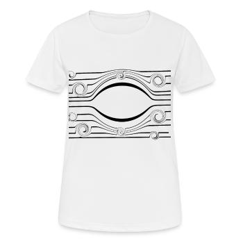 Résumé de l'oeil - T-shirt respirant Femme - blanc - Devant - AI Model Female 172 dark (172cm)