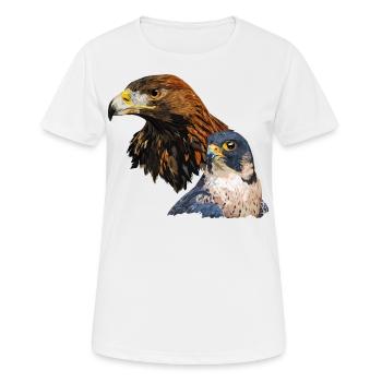 faucon pèlerin - T-shirt respirant Femme - blanc - Devant - AI Model Female 172 dark (172cm)
