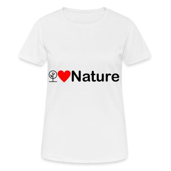 Nature J’aime la nature - T-shirt respirant Femme - blanc - Devant - AI Model Female 172 dark (172cm)