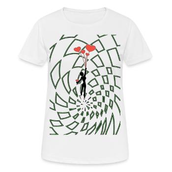 Liberté - T-shirt respirant Femme - blanc - Devant - AI Model Female 172 dark (172cm)