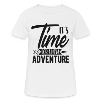 Reisen - Frauen T-Shirt atmungsaktiv - Weiß - Vorne - AI Model Female 172 dark (172cm)