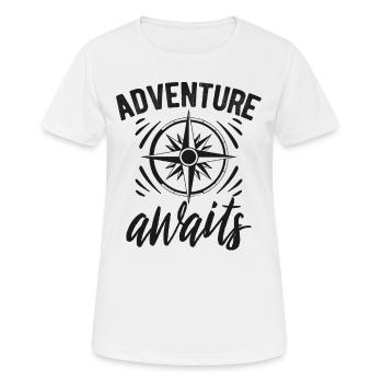 Reisen - Frauen T-Shirt atmungsaktiv - Weiß - Vorne - AI Model Female 172 dark (172cm)