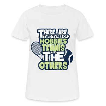 tennis - Women's Breathable T-Shirt - white - Front - AI Model Female 172 dark (172cm)