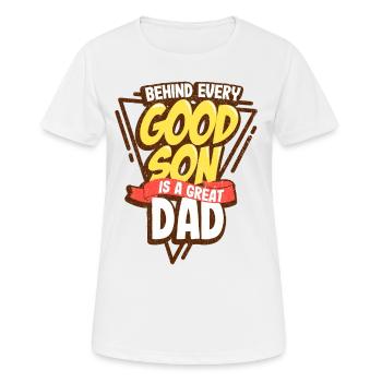 Best daddy father and son - Women's Breathable T-Shirt - white - Front - AI Model Female 172 dark (172cm)