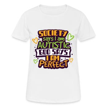 Autistic autism - Women's Breathable T-Shirt - white - Front - AI Model Female 172 dark (172cm)