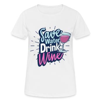 vin - T-shirt respirant Femme - blanc - Devant - AI Model Female 172 dark (172cm)