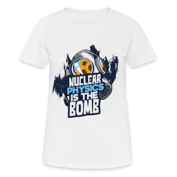 Physique de la bombe atomique - T-shirt respirant Femme - blanc - Devant - AI Model Female 172 dark (172cm)