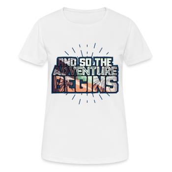 Reise - Frauen T-Shirt atmungsaktiv - Weiß - Vorne - AI Model Female 172 dark (172cm)