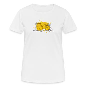 Camper drawing - Women's Breathable T-Shirt - white - Front - AI Model Female 172 dark (172cm)