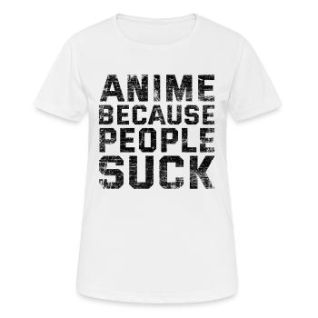 Anime - T-shirt respirant Femme - blanc - Devant - AI Model Female 172 dark (172cm)