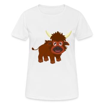 Bison bison - T-shirt respirant Femme - blanc - Devant - AI Model Female 172 dark (172cm)