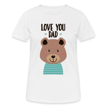 Papa Je t’aime Papa - T-shirt respirant Femme - blanc - Devant - AI Model Female 172 dark (172cm)