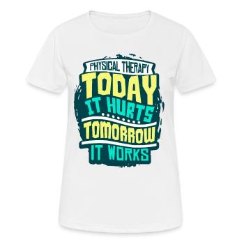 Physiotherapist - Women's Breathable T-Shirt - white - Front - AI Model Female 172 dark (172cm)