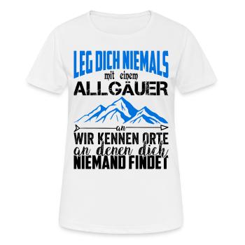 Allgäu Allgäuer Oberbayern Alpen Geschenkidee - Frauen T-Shirt atmungsaktiv - Weiß - Vorne - AI Model Female 172 dark (172cm)