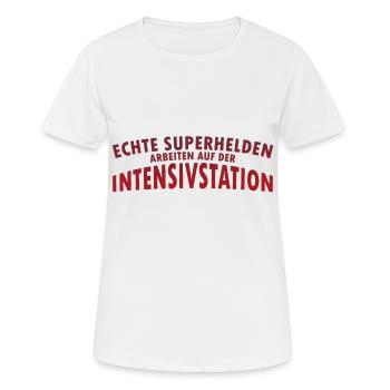 Krankenschwester Intensivstation Arzt Krankenhaus - Frauen T-Shirt atmungsaktiv - Weiß - Vorne - AI Model Female 172 dark (172cm)