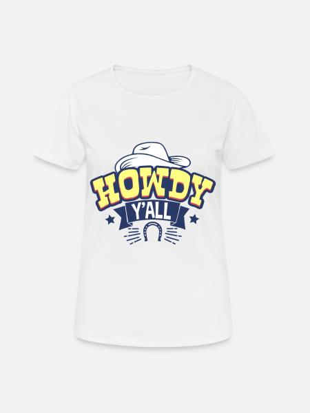 Reiter Pferd Cowboy - Frauen T-Shirt atmungsaktiv - Weiß