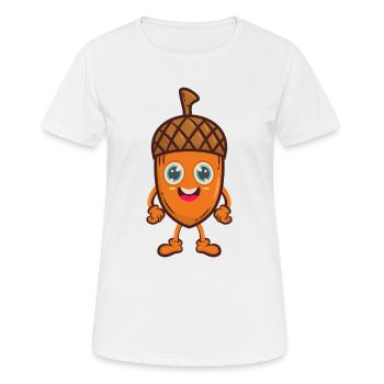 Bande dessinée de chêne gland - T-shirt respirant Femme - blanc - Devant - AI Model Female 172 dark (172cm)