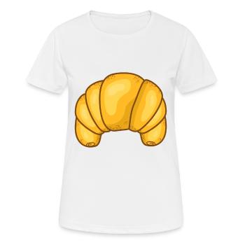 croissant - Women's Breathable T-Shirt - white - Front - AI Model Female 172 dark (172cm)