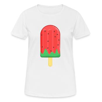 Glace d'été - T-shirt respirant Femme - blanc - Devant - AI Model Female 172 dark (172cm)