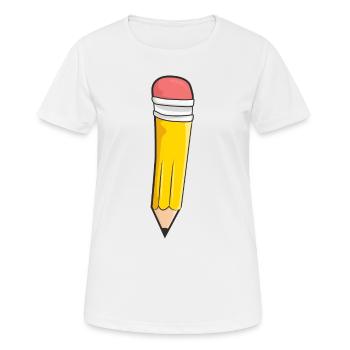 Stift Schule Einschulung - Frauen T-Shirt atmungsaktiv - Weiß - Vorne - AI Model Female 172 dark (172cm)