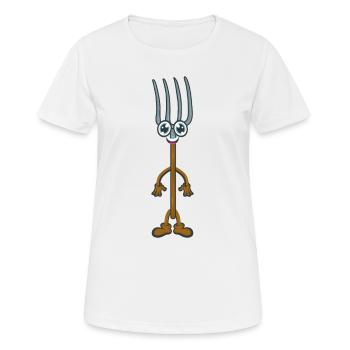 Mistgabel Bauer Landwirt - Frauen T-Shirt atmungsaktiv - Weiß - Vorne - AI Model Female 172 dark (172cm)