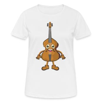Cello - Frauen T-Shirt atmungsaktiv - Weiß - Vorne - AI Model Female 172 dark (172cm)
