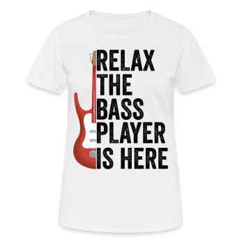 E-Bass Bass Bassist Bass-Gitarrist Geschenk - Frauen T-Shirt atmungsaktiv - Weiß - Vorne - AI Model Female 172 dark (172cm)