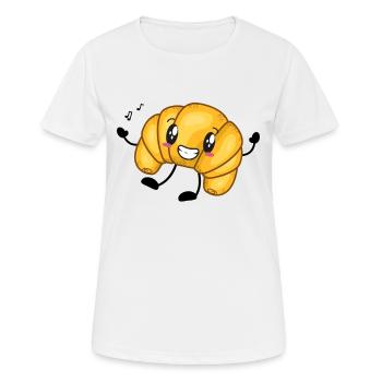 croissant - Women's Breathable T-Shirt - white - Front - AI Model Female 172 dark (172cm)